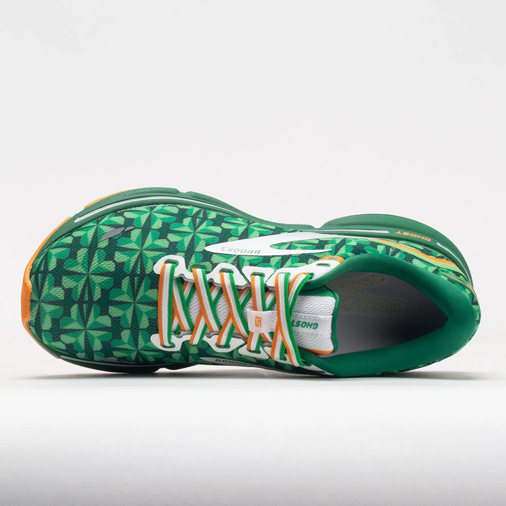 Brooks Ghost 15 Men's Run Lucky Green/White/Orange 5 Brooks Ghost 15 Men's Run Lucky Green/White/Orange - Image 3