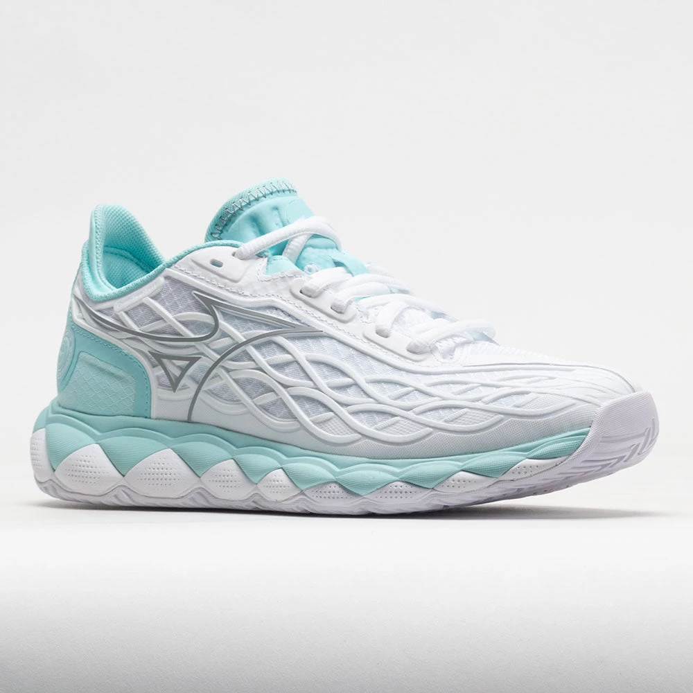 Mizuno Wave Enforce Tour AC Women's White/Tanager Turquoise 7 Mizuno Wave Enforce Tour AC Women's White/Tanager Turquoise - Image 5