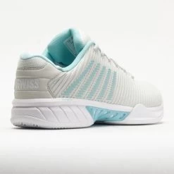 K-Swiss Hypercourt Express 2 Women's Vaporous Gray/White/Blue Glow -Sport Stride Shop 117154 6