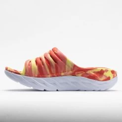 HOKA Ora Recovery Slide Swirl Unisex Yellow Pear/Fiesta -Sport Stride Shop 570558 1